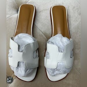 Chic White Slide Sandals